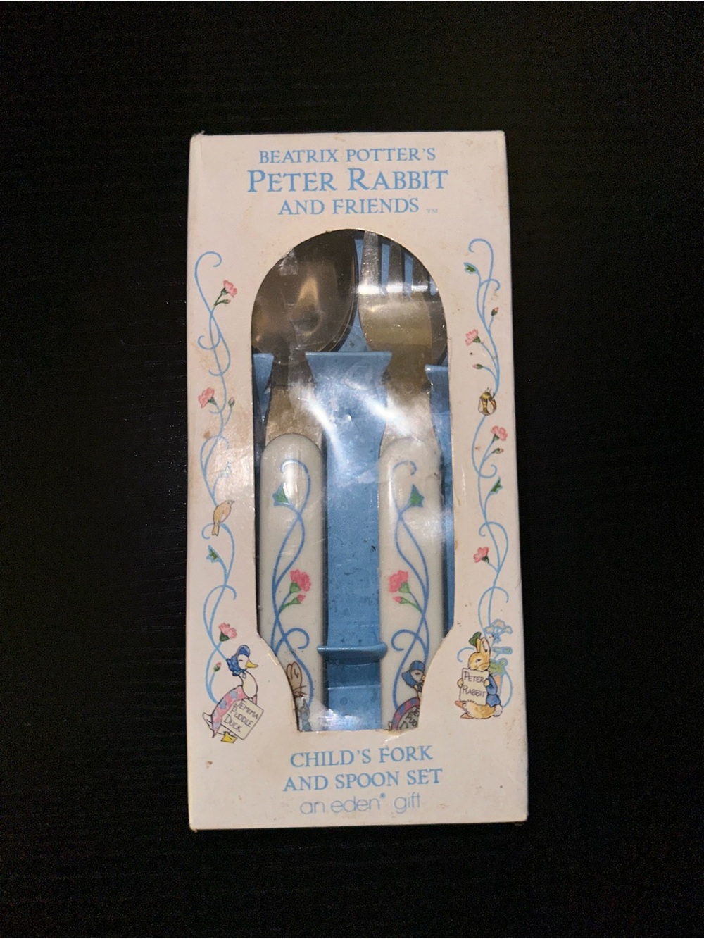 Peter Rabbit Blue Child's Fork and Spoon Set by Beatrix Potter